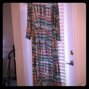 Long translucent tye dye coverall